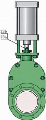 Ceramic Double Gate Valve Front View