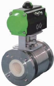 Fully Lined Ceramic Ball Valve Assembly